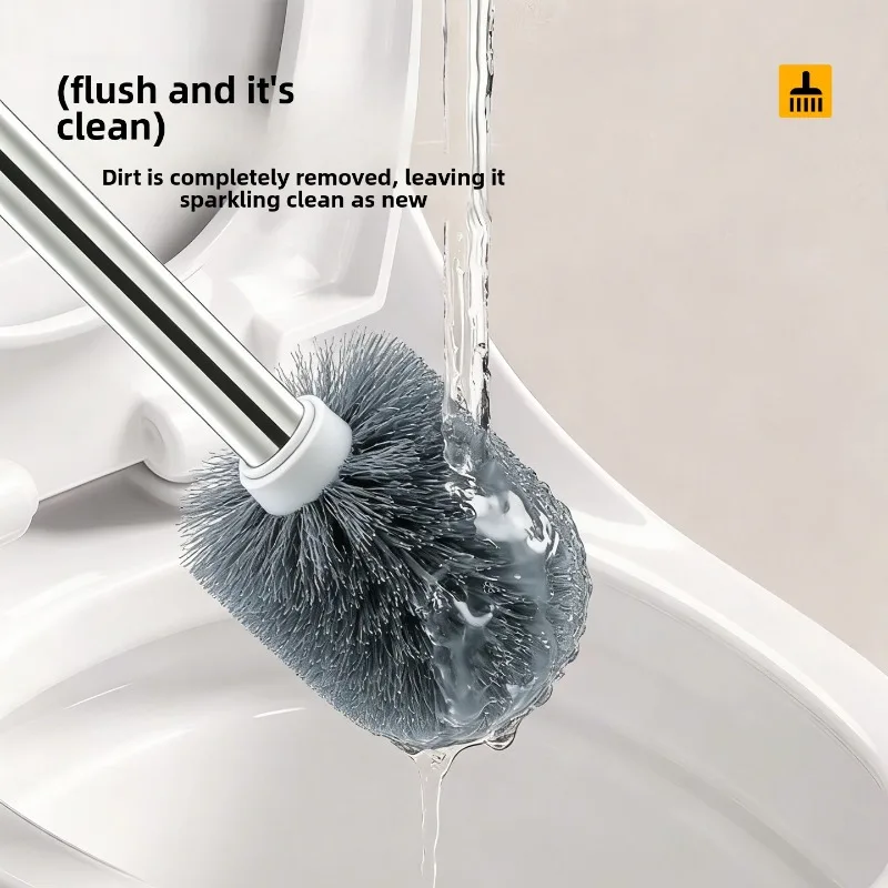 Cepillo inodoro sin ángulos muertos con base – Limpieza profunda baño - imagen 2