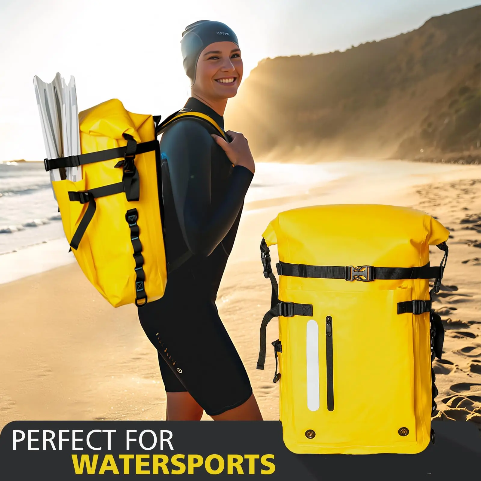 Bolsa estanca impermeable con cierre enrollable para buceo y kayak - imagen 4