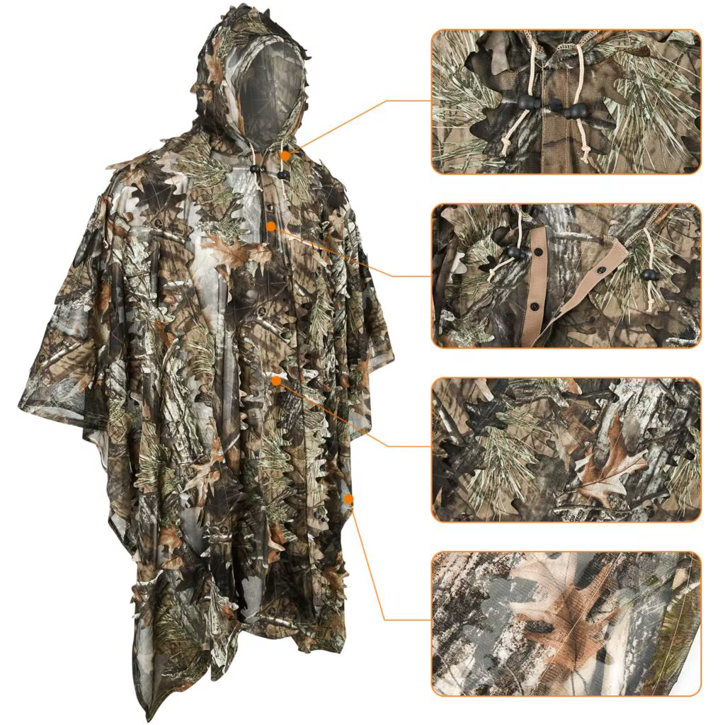 Traje Ghillie woodland camouflage caza y observación - imagen 3