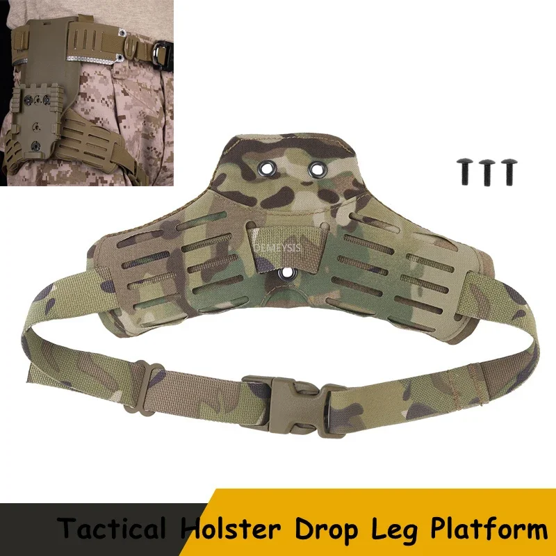 Plataforma de pierna táctica para pistola con adaptador MOLLE