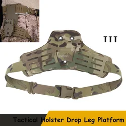 Plataforma de pierna táctica para pistola con adaptador MOLLE