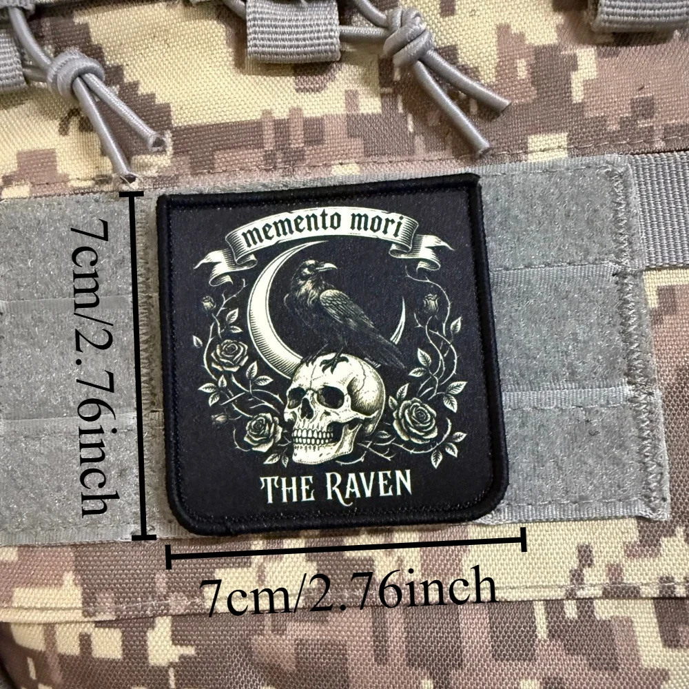 Parches tácticos con gancho y bucle Morale militar calavera - imagen 5
