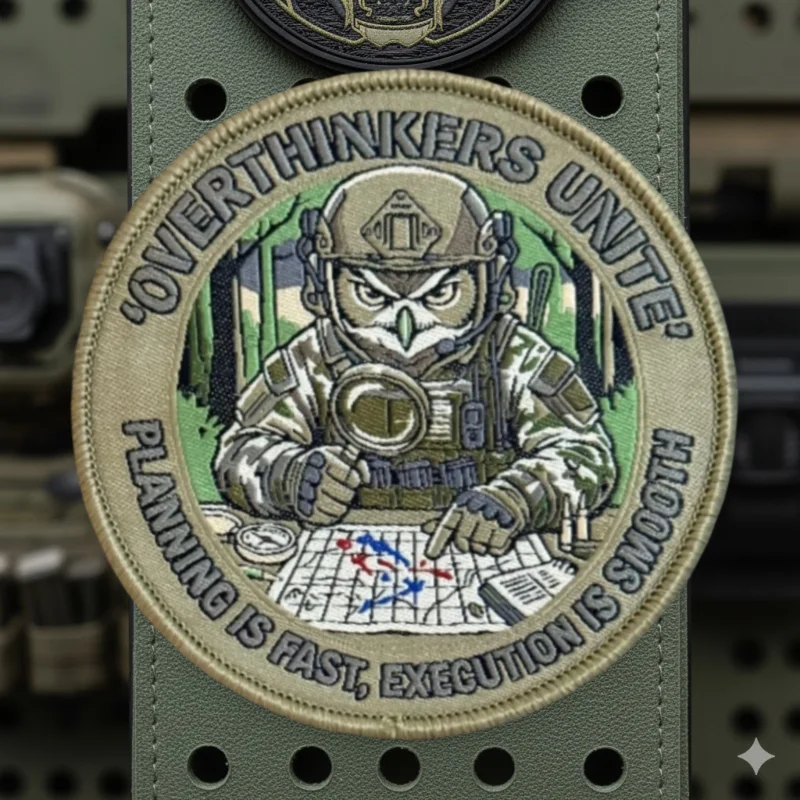 Parche táctico Owl Commander con velcro para mochila y brazalete - imagen 3