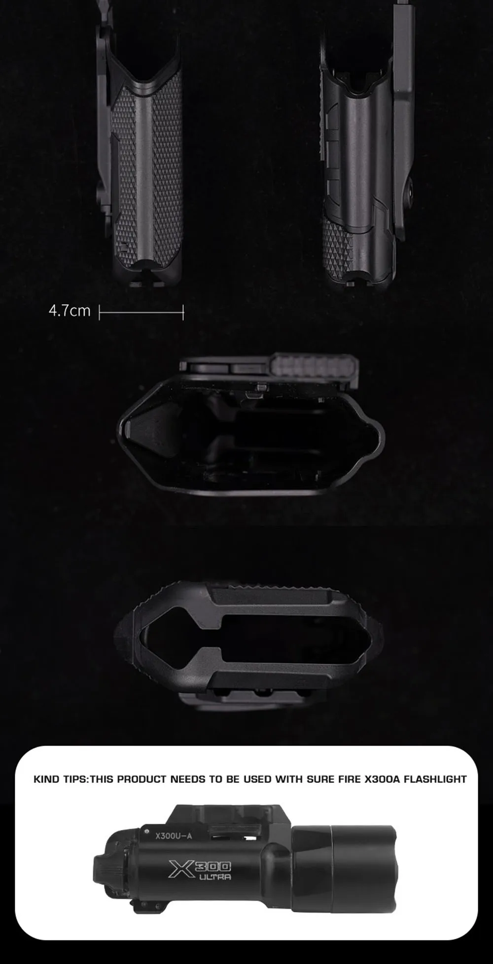 Detalle de la funda y su sujeción