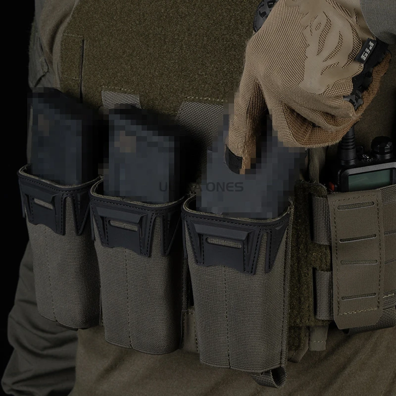 Portacargadores triple MOLLE táctico para chaleco frontal - imagen 5