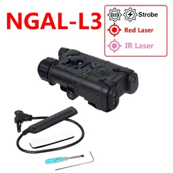 Puntero láser táctico NGAL rojo/verde con linterna LED estroboscópica
