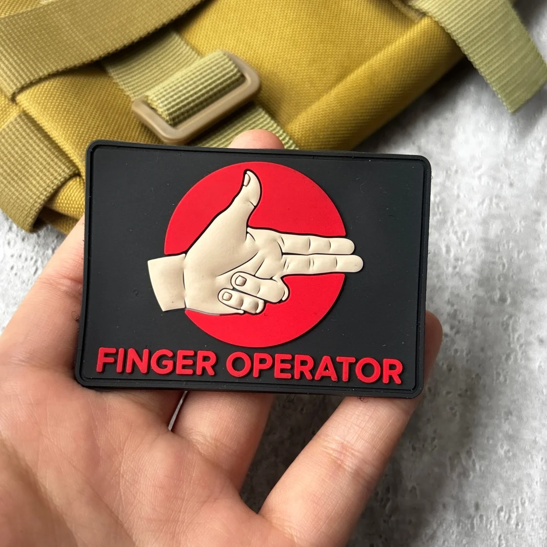 Parche táctico PVC 3D operador con gancho y bucle, brazalete