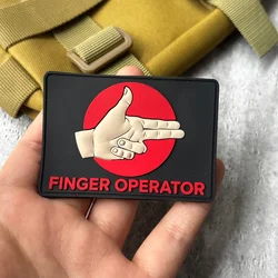 Parche táctico PVC 3D operador con gancho y bucle, brazalete