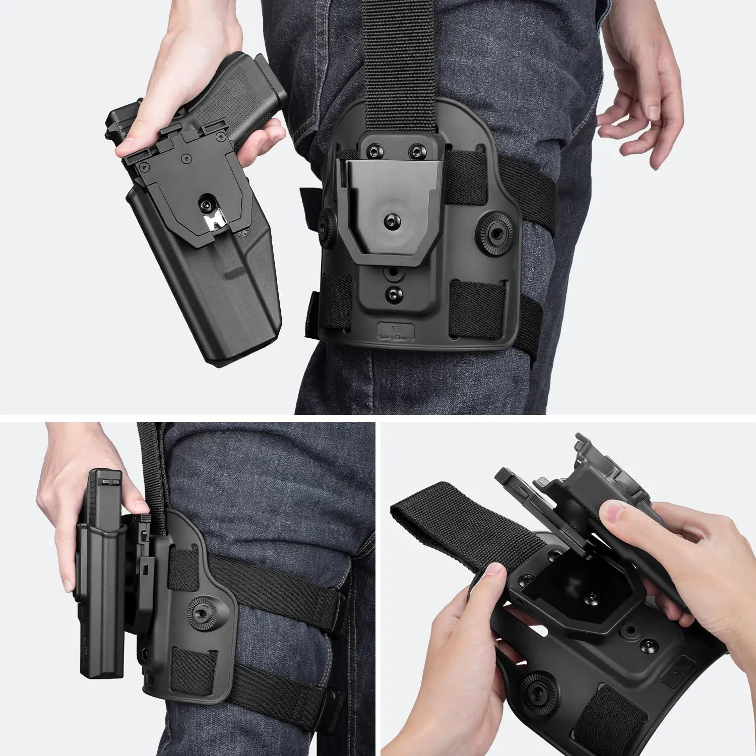 Glock 17/19 funda de pierna caída retención nivel II - imagen 4