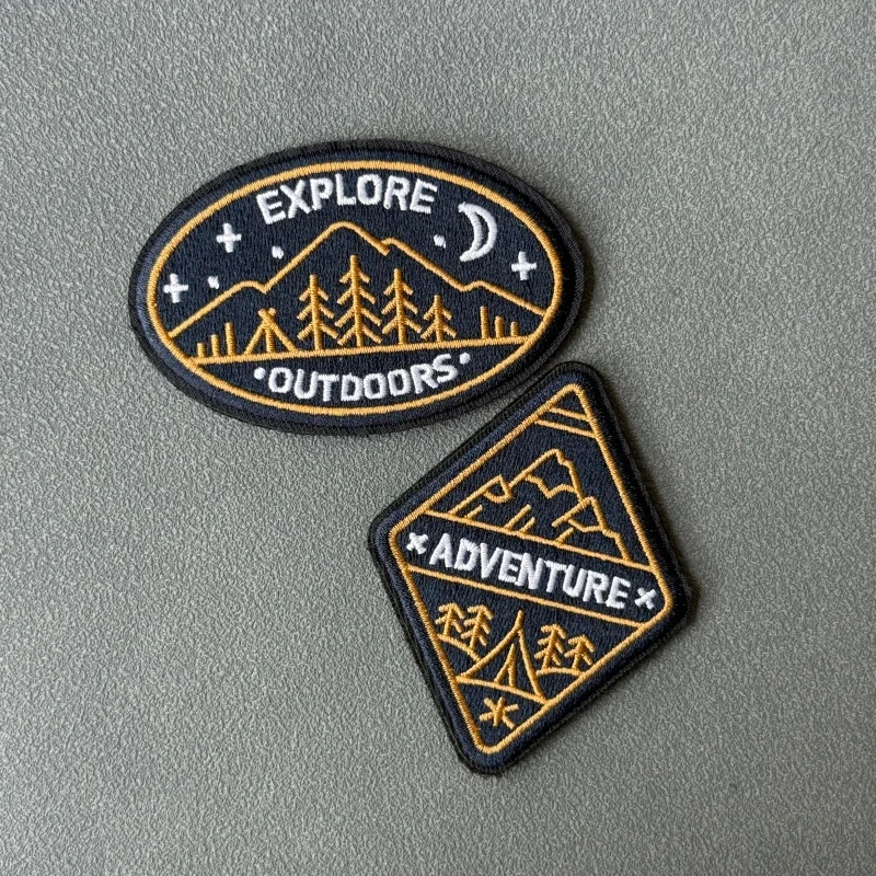 Parche bordado outdoor campamento con velcro para mochila y ropa - imagen 4