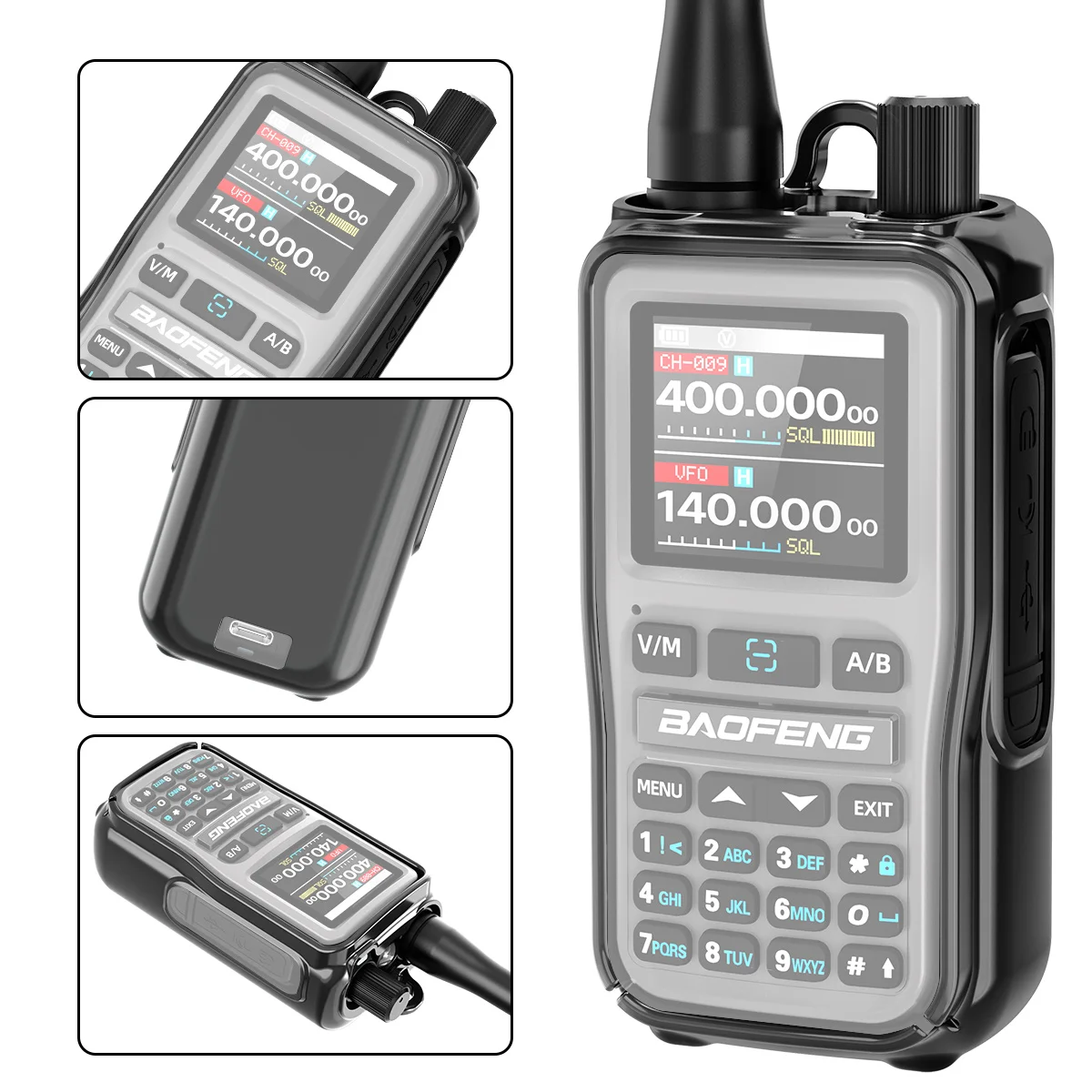 ABBREE UV-5R MINI funda protectora walkie talkie resistente agua polvo - imagen 3