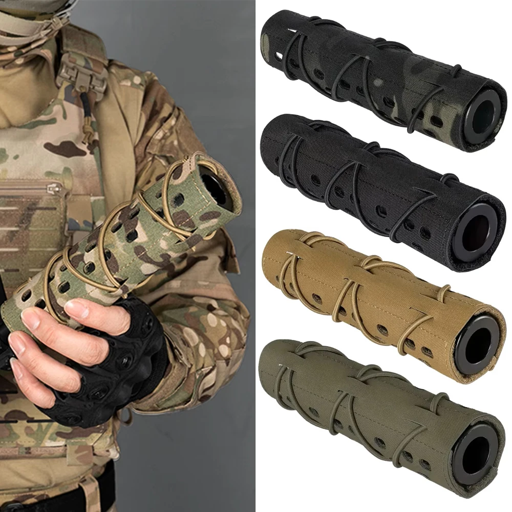 Funda ajustable para silenciador airsoft camuflaje protección cañón - imagen 3