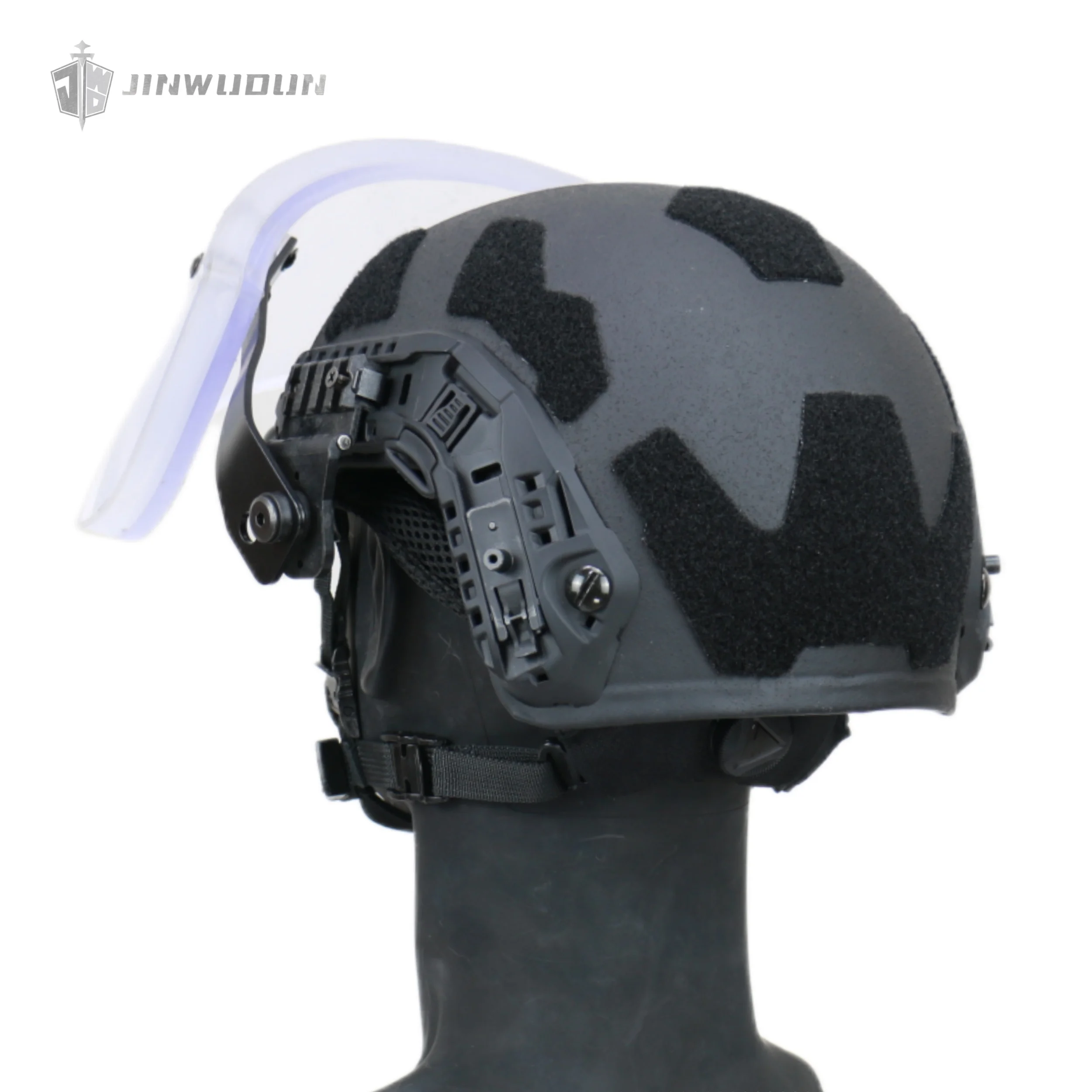 Sistema de anclaje y rieles para montaje en casco