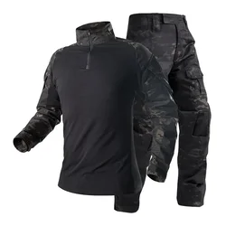 Uniforme táctico Milit camuflaje para airsoft, caza y entrenamiento