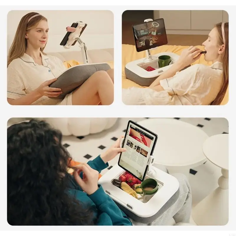 Soporte almohada ajustable para tablet y portátil con bandeja - imagen 5