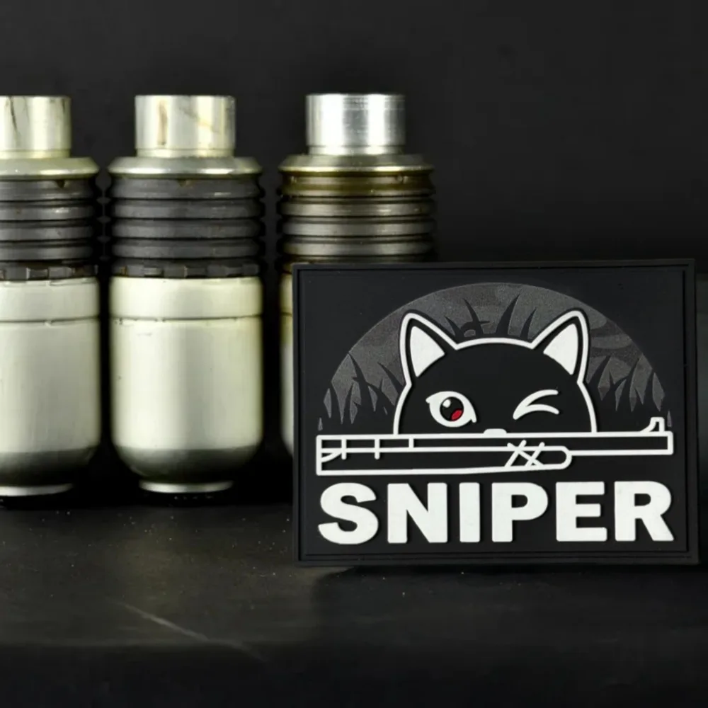 Parche táctico SNIPER gato negro PVC velcro para mochila y ropa - imagen 3
