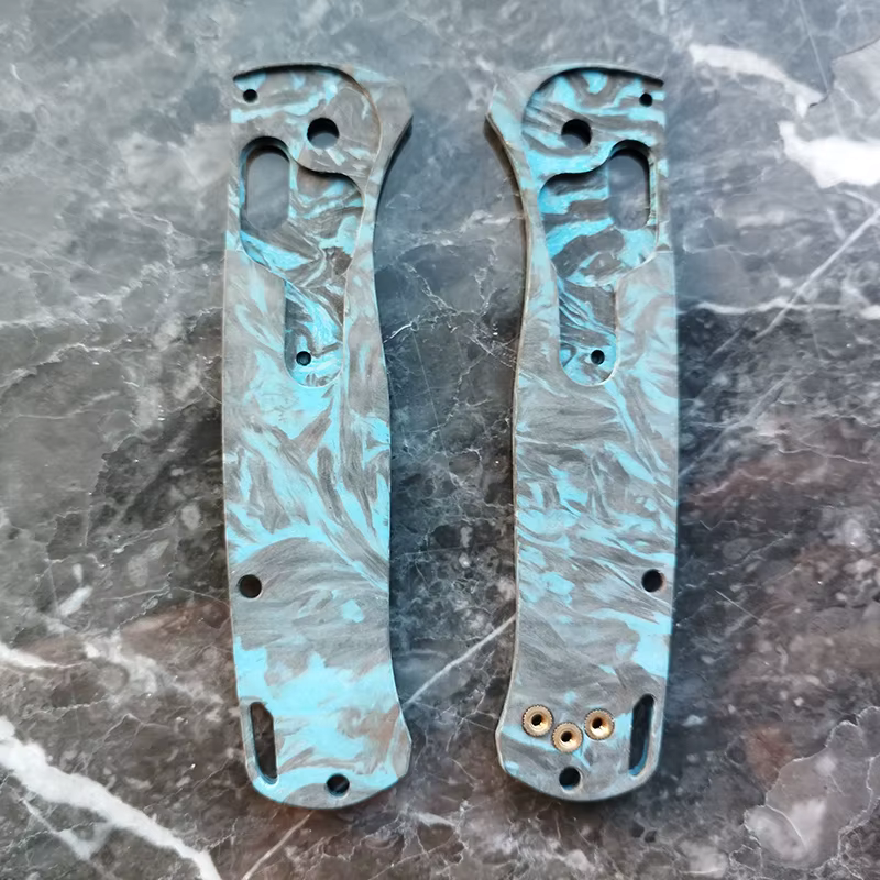 Escamas de carbono 3K para Benchmade Bugout 535 - mango repuesto DIY - imagen 4