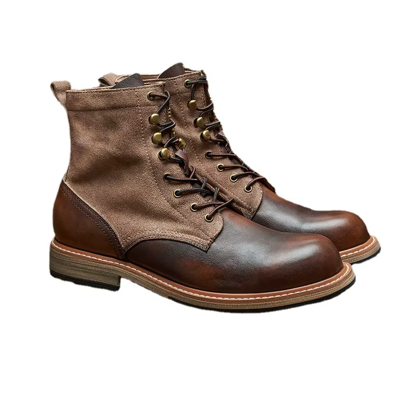 KOWM Botas Tácticas Piel Britânica Suela Gruesa Senderismo - imagen 5