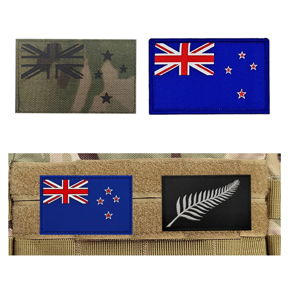 Parche reflectante bandera Nueva Zelanda – Kiwi bordado de PVC - imagen 2