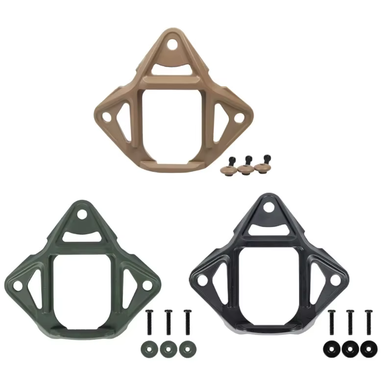 Soporte NVG 3 orificios – Base aluminio para casco táctico