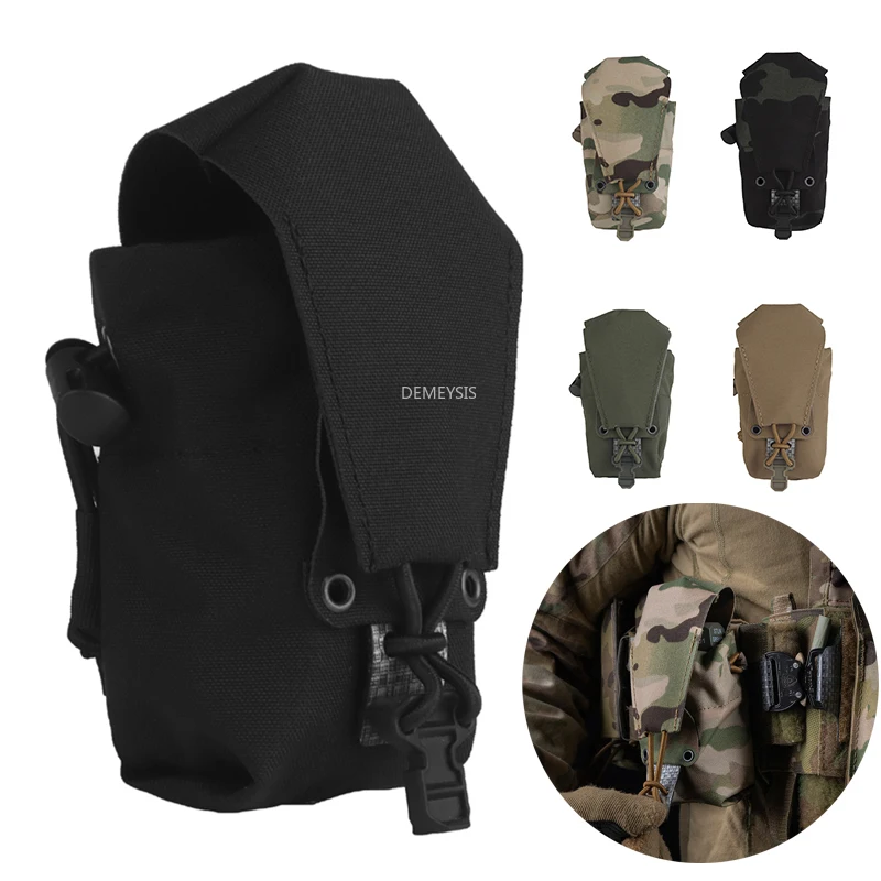 Bolsa táctica MOLLE porta cargadores y radio ajustable para chaleco - imagen 2