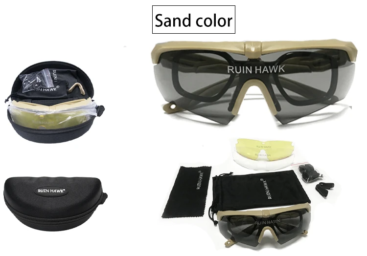 Contenido del pack completo: gafas, lentes, funda y accesorios