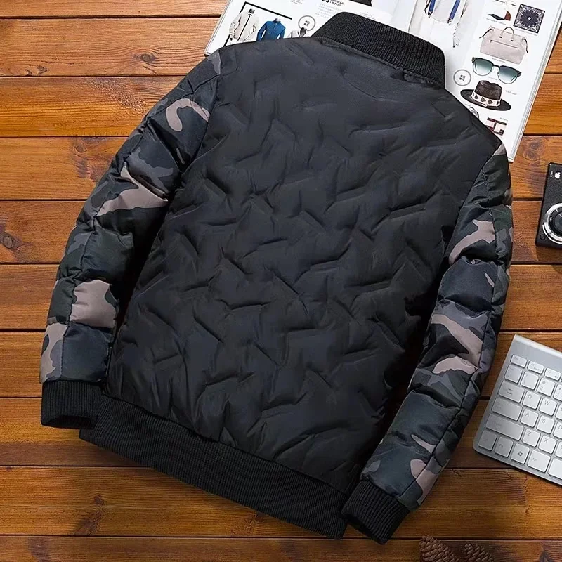 Chaqueta de invierno cortavientos con capucha térmica hombre - imagen 4