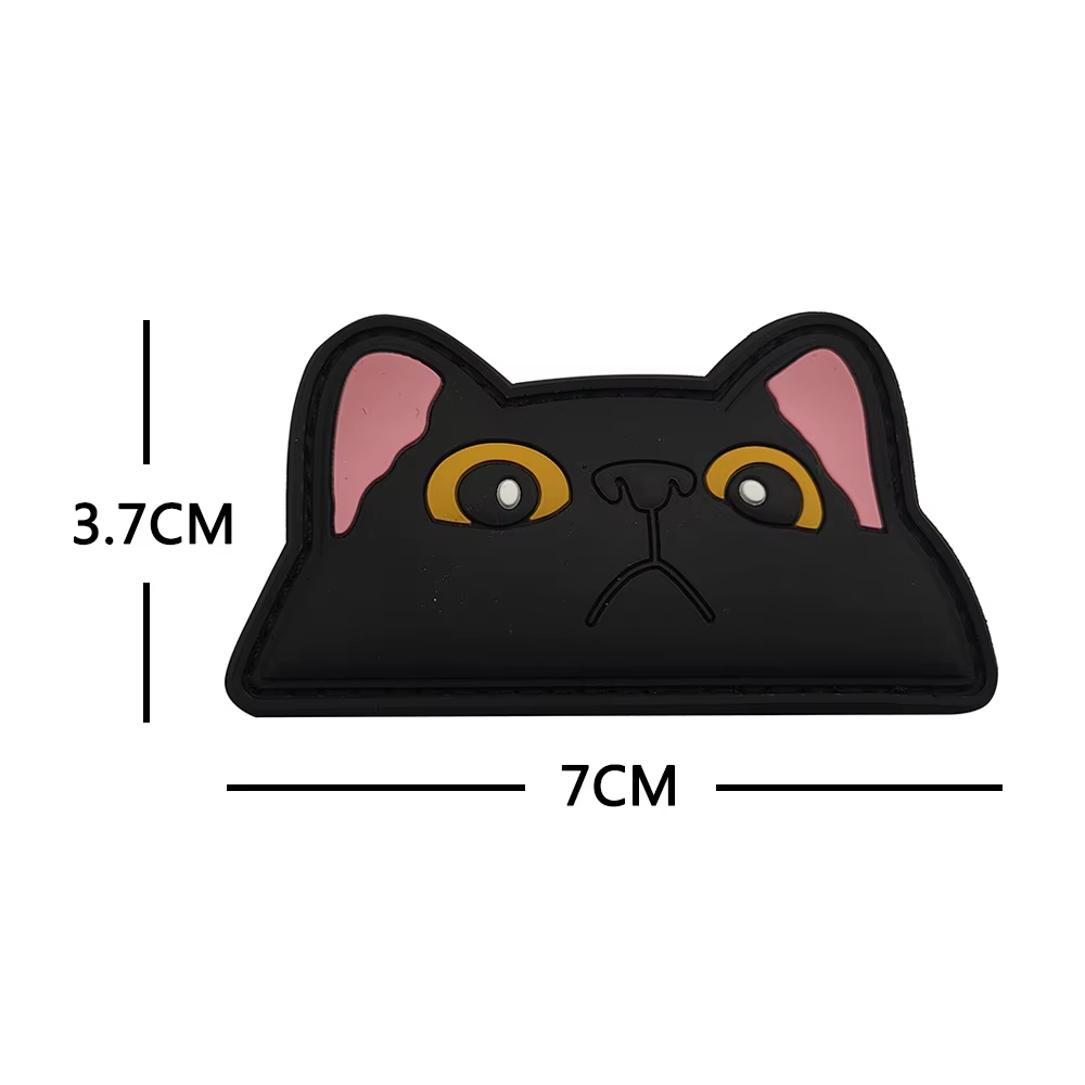 MARO Brazalete táctico PVC parche gato negro blanco gris diadema rosa - imagen 5
