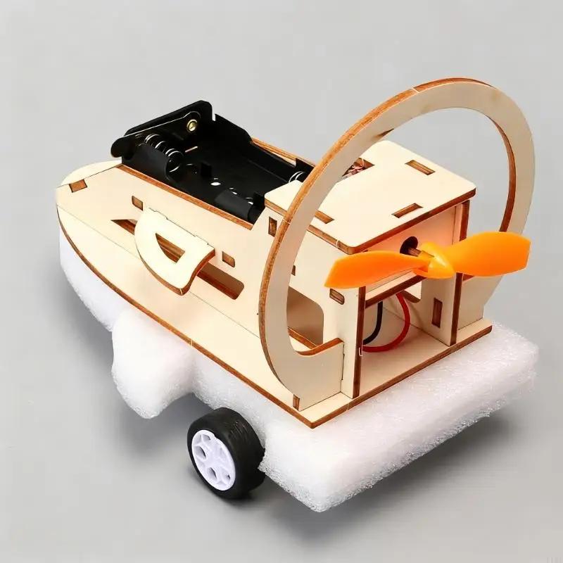 Vehículo anfibio eléctrico DIY de ciencia en madera para estudiar