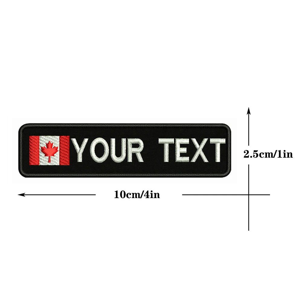 Parche bordado bandera canadiense personalizado con nombre - imagen 2