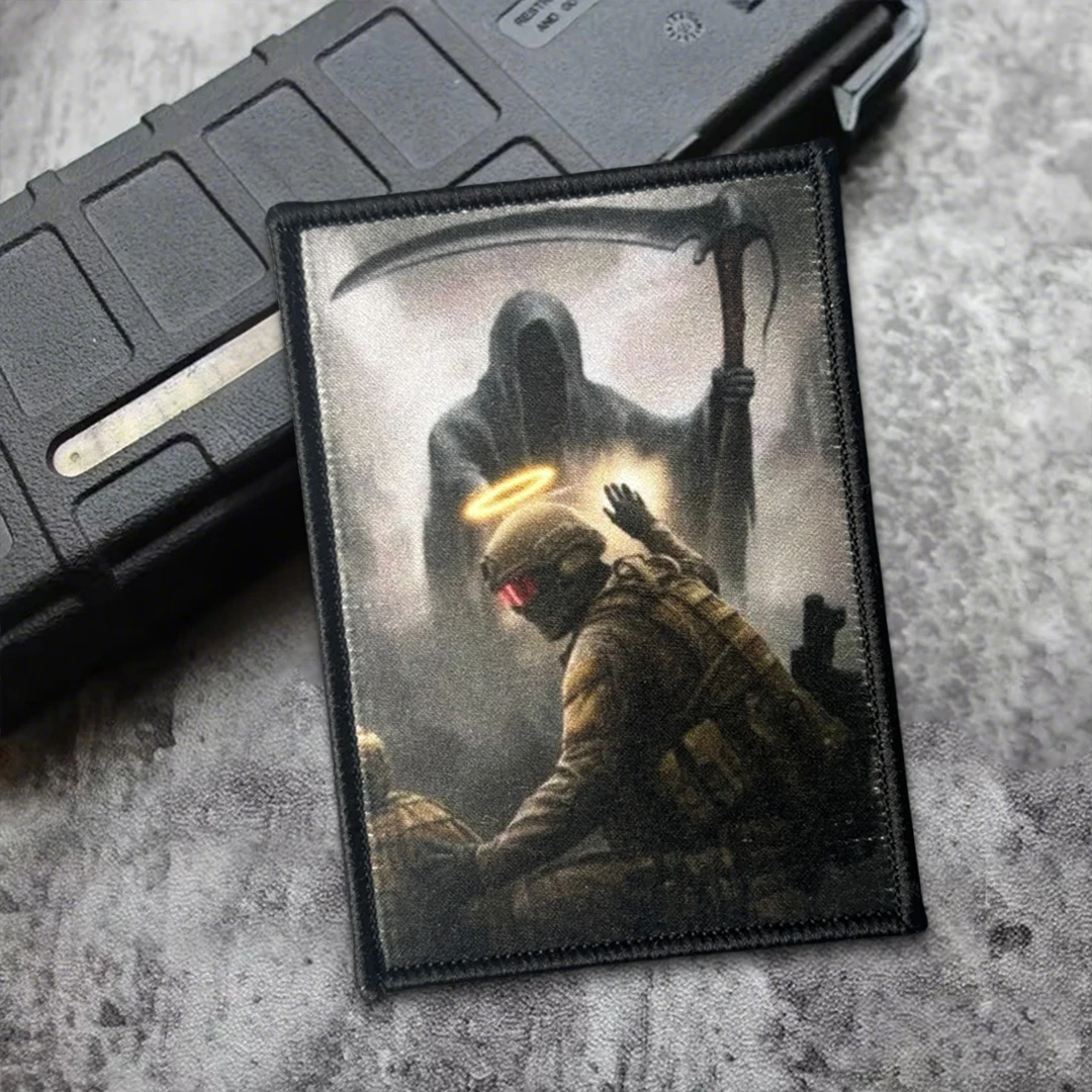 Parche táctico gancho y bucle Grim Reaper fantasía oscura para mochila - imagen 5