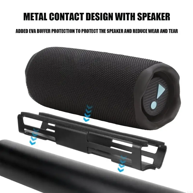 Soporte altavoz bicicleta chapado en zinc resistente, universal - imagen 4