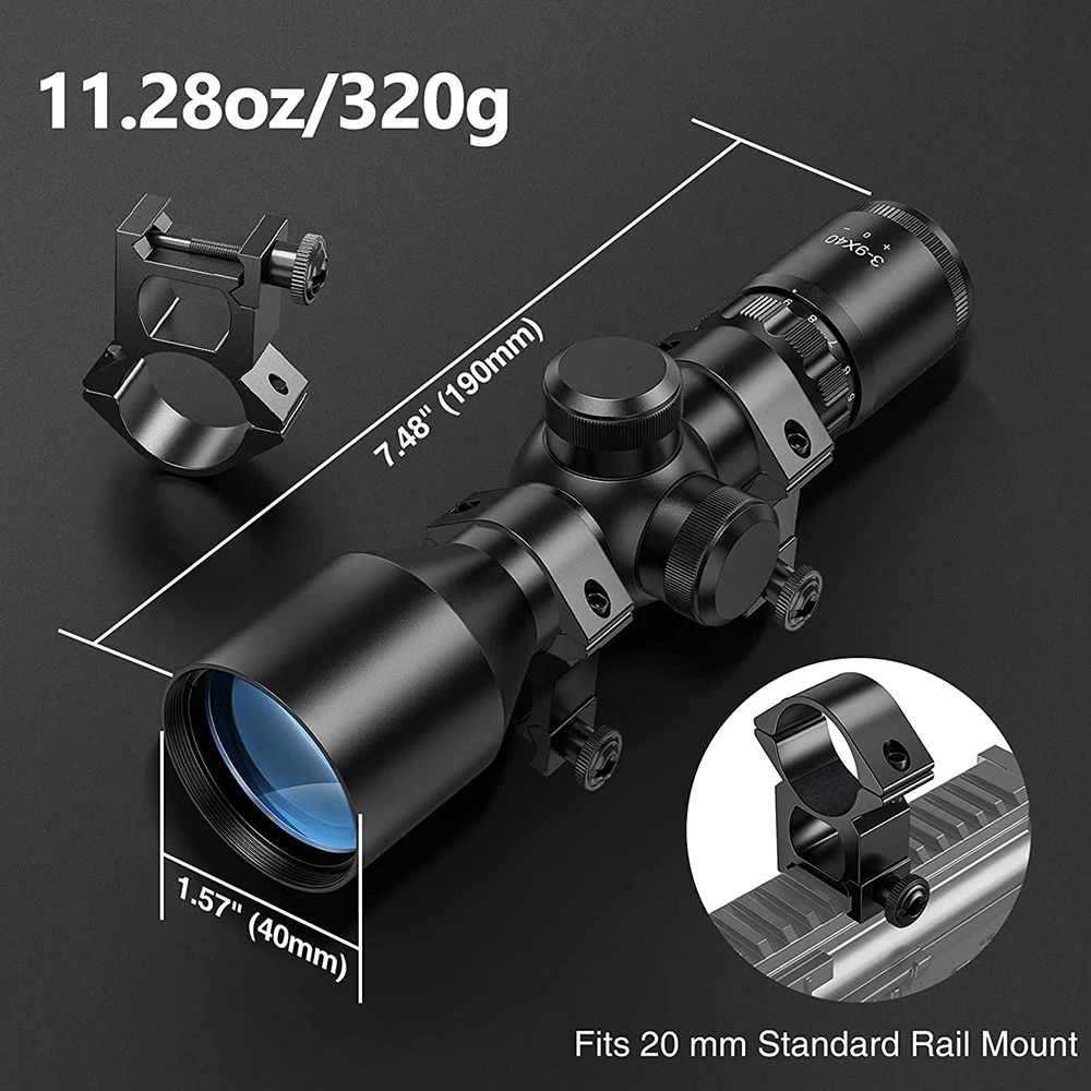 Comparativa de modelos 4x32 y 3-9x40