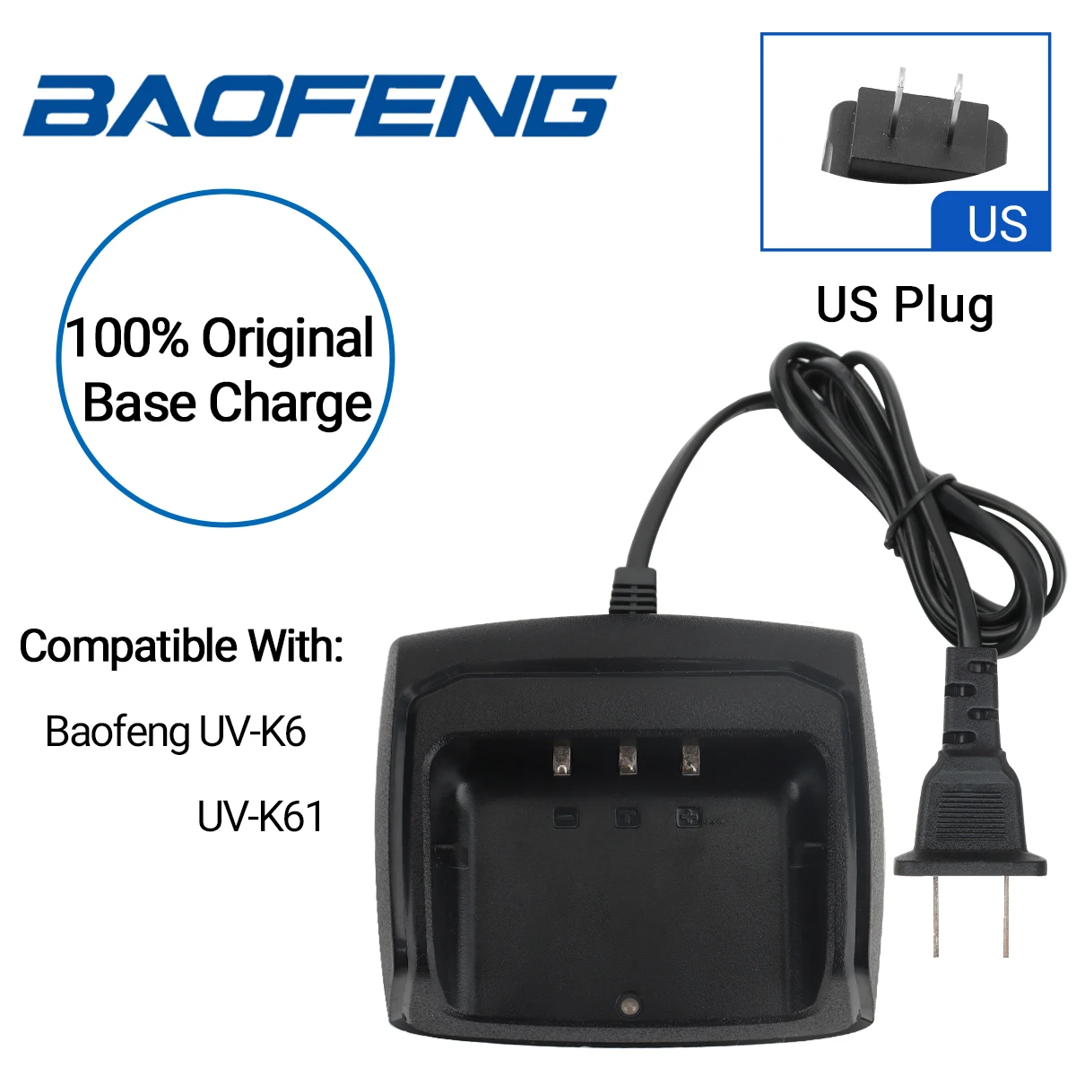 Vista del cargador base UV-K61