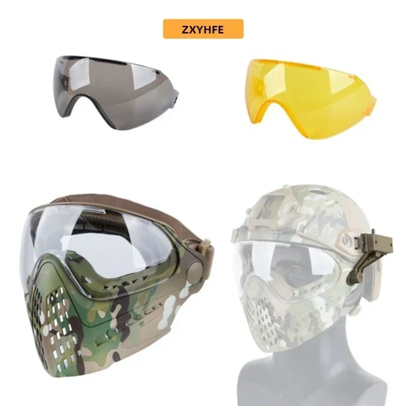 Máscara táctica Airsoft para todo el rostro con lentes intercambiables - imagen 2