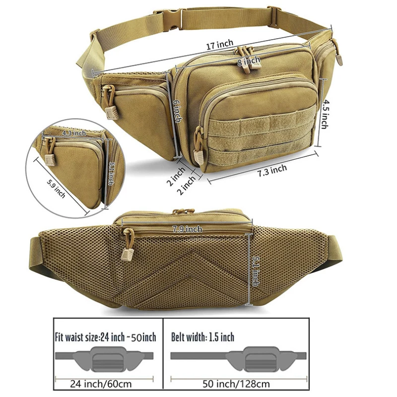 Funda para pistola táctica - riñonera oculta en cinturón camping - imagen 5