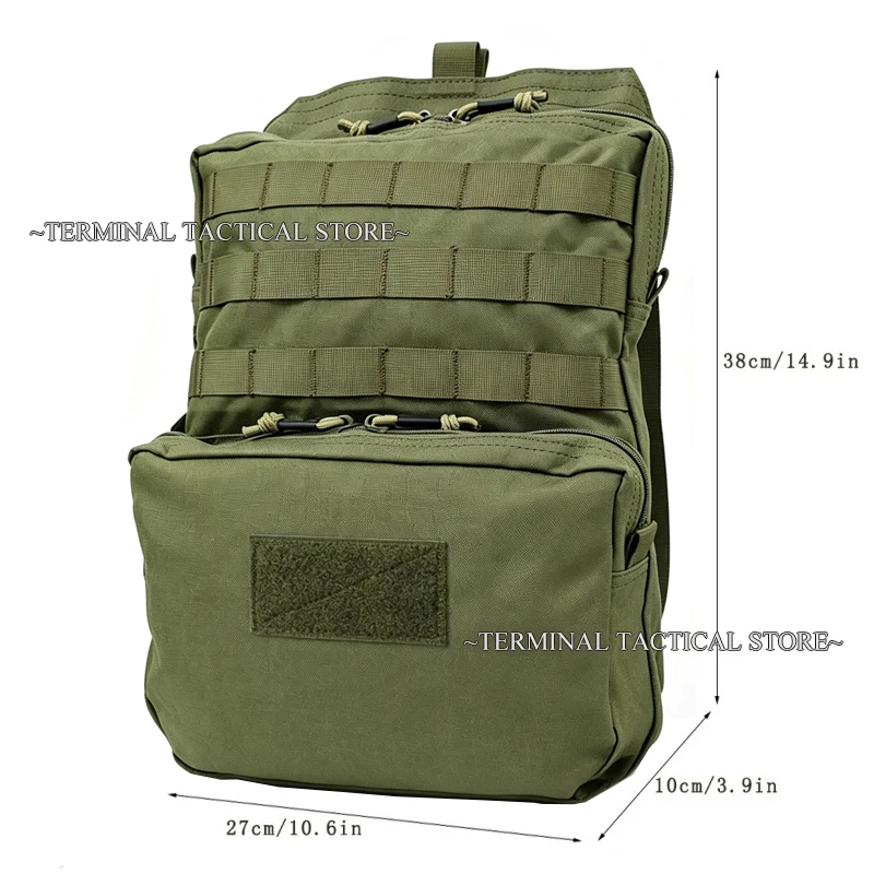 Mochila táctica MOLLE con bolsa de hidratación y nailon expandible - imagen 2