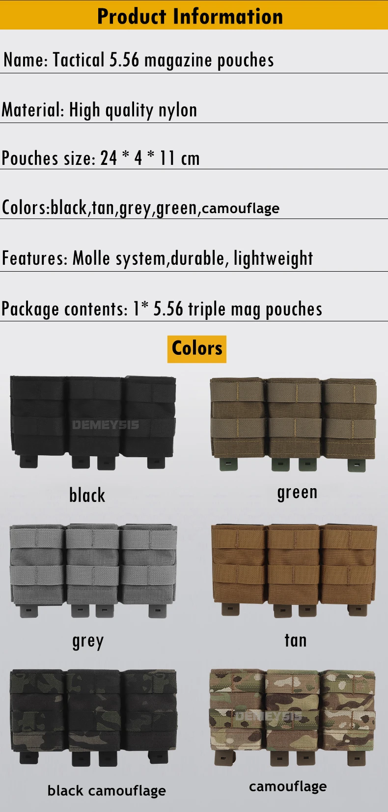 Sistema MOLLE para fijación a cinturón, chaleco o mochila