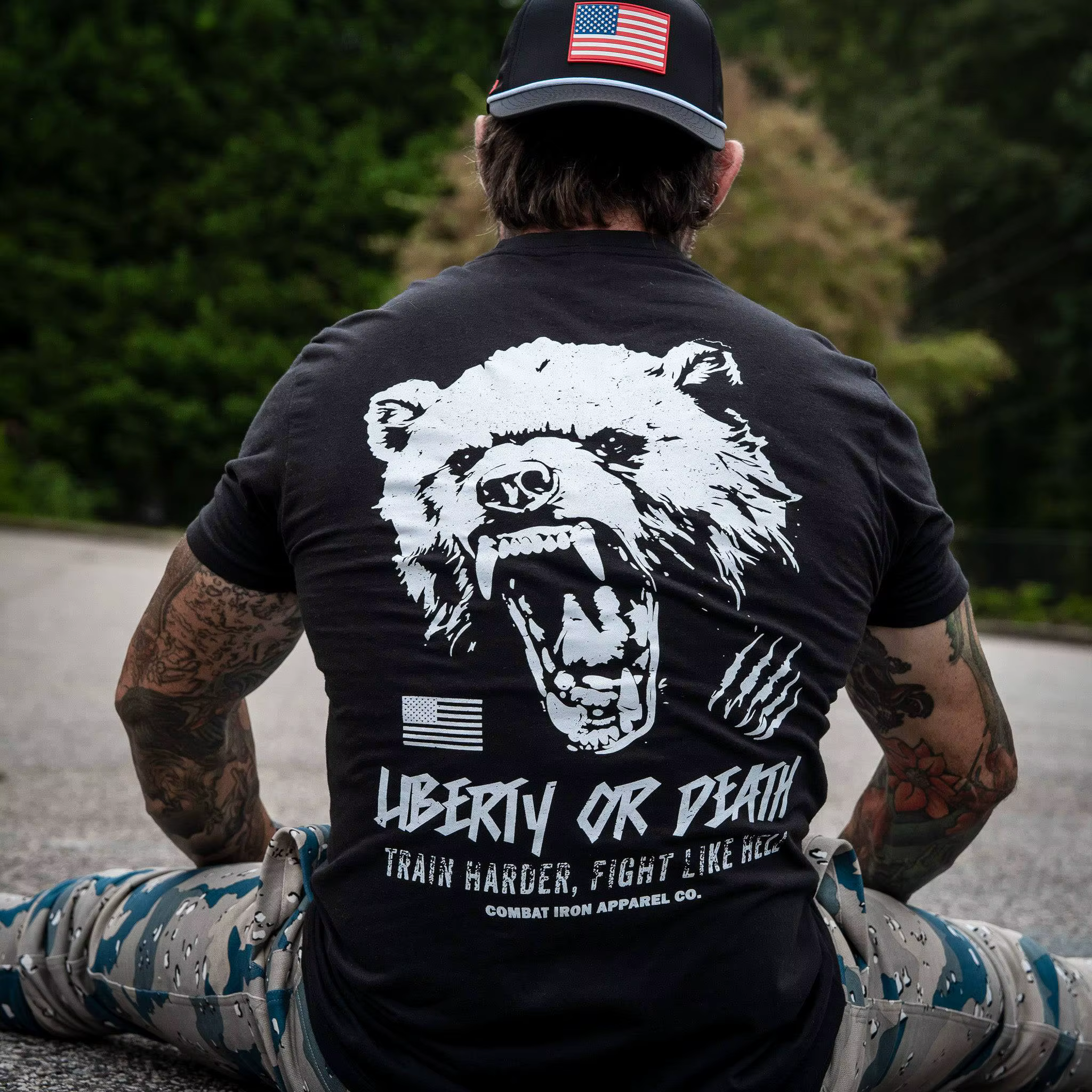 Liberty or Death Camiseta táctica hombre Fight Like Hell - imagen 5