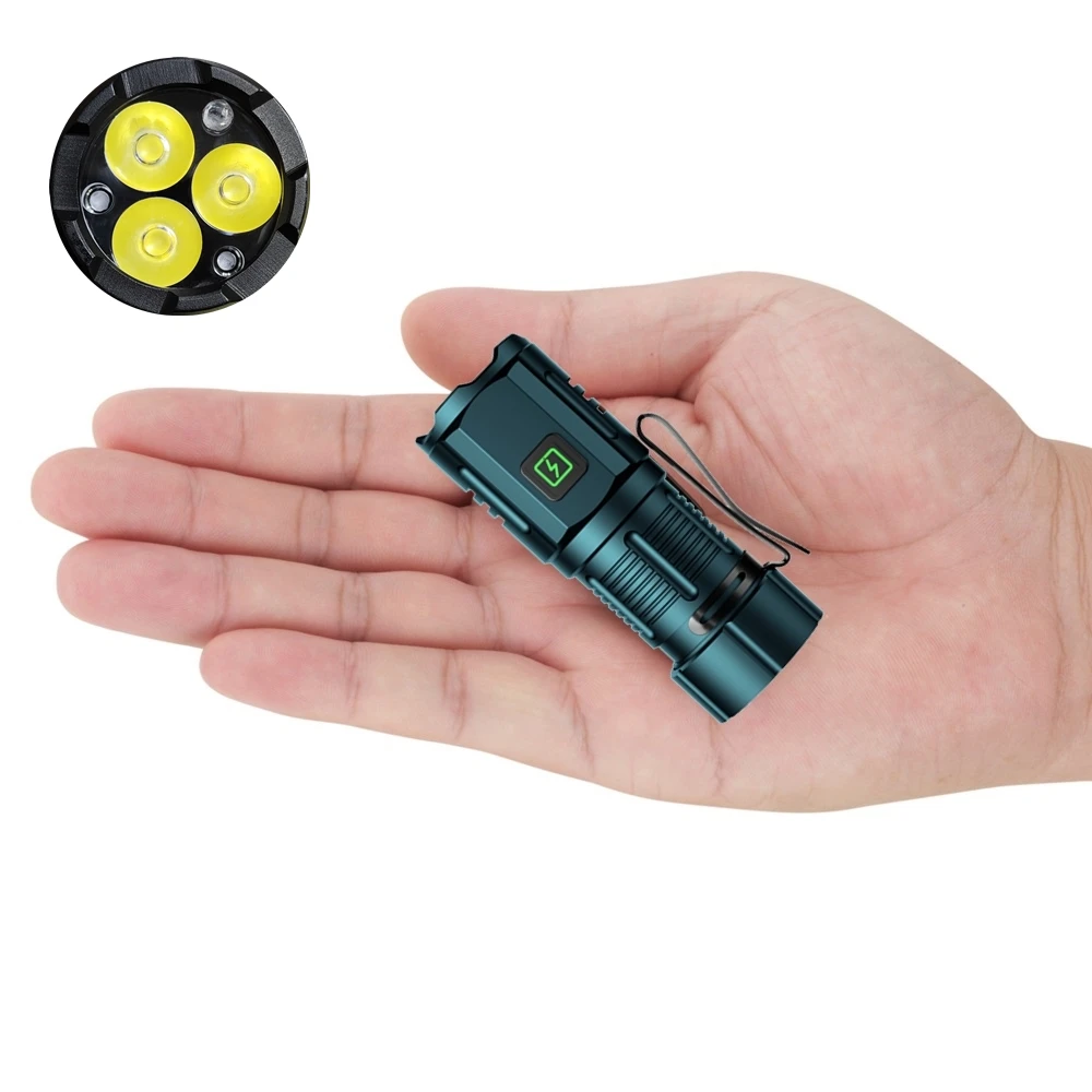 Mini linterna LED recargable USB con imán para bolsillo - imagen 4