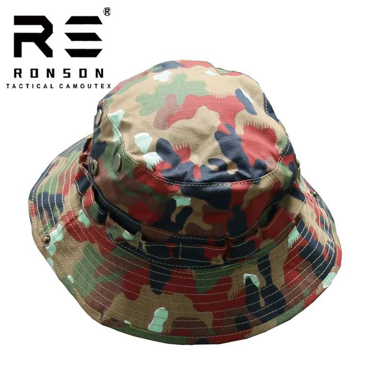Sombrero de pescador ala grande camuflaje Rodesia punto alemán - imagen 5