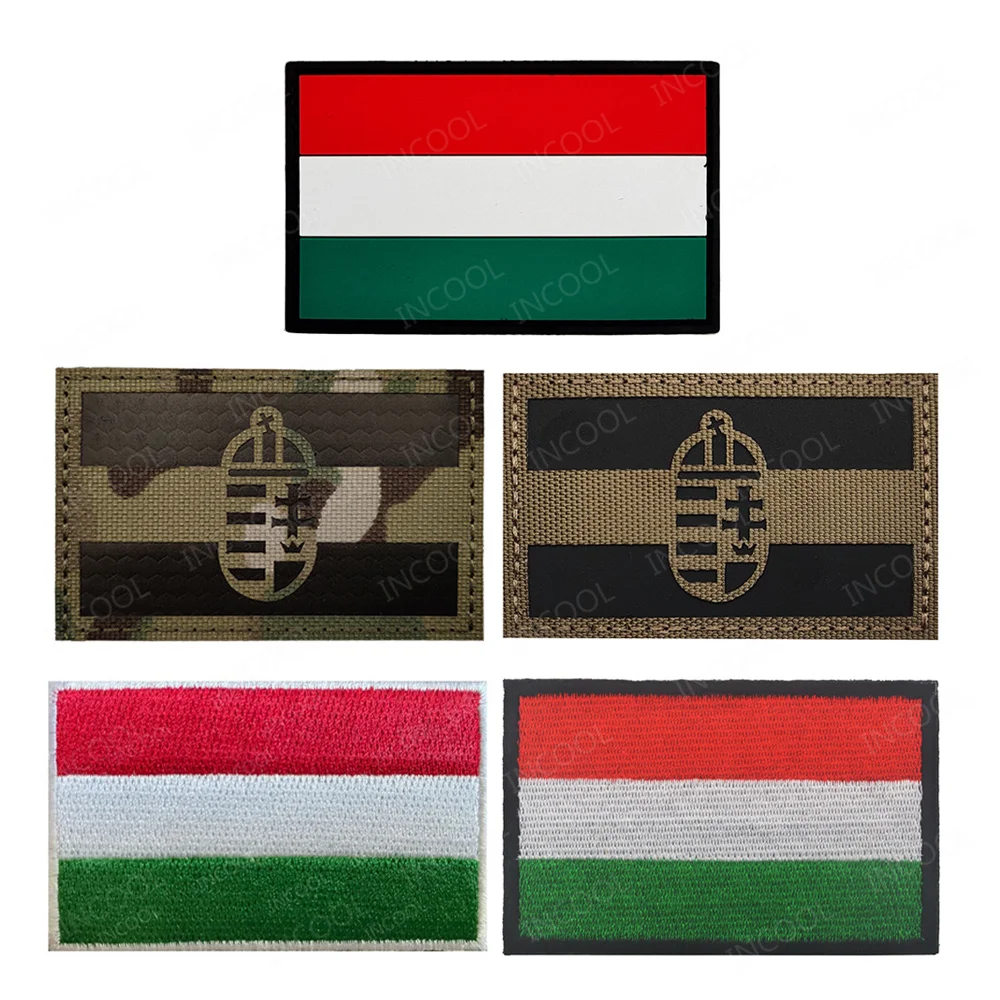 Parche reflectante infrarrojo IR bandera Hungría táctico para ropa