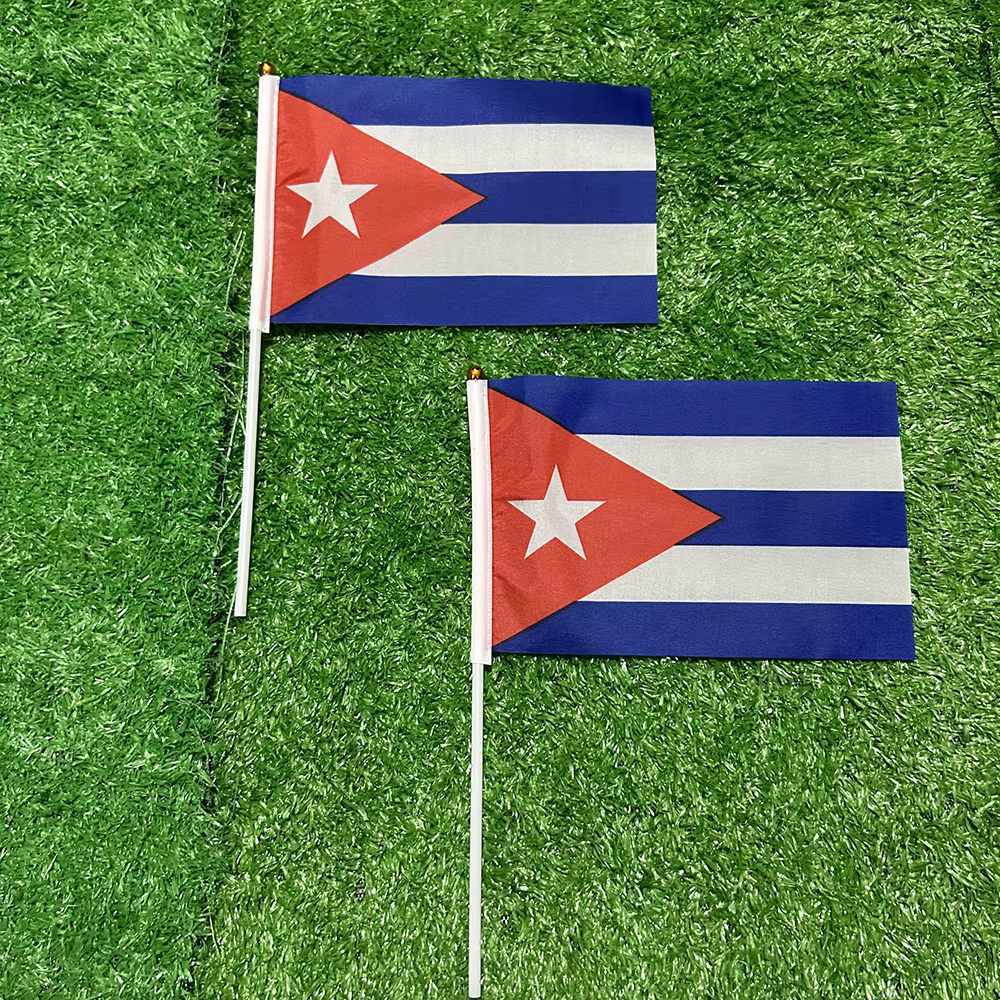 Detalle del acabado y costuras de la bandera