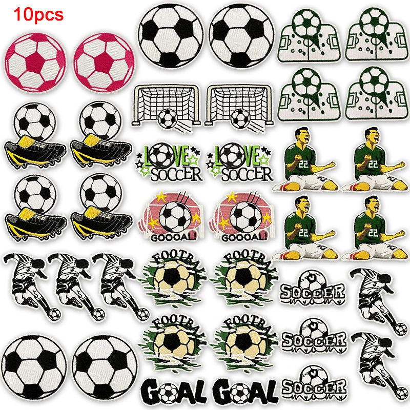 Parche bordado fútbol termoadhesivo para coser y planchar