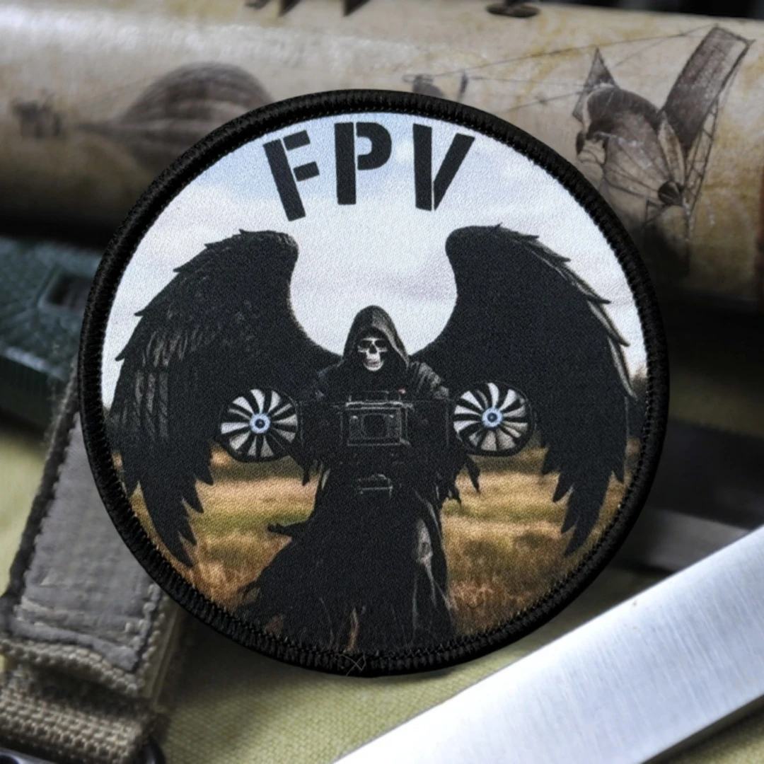 Parche Chevron Reaper Harvester táctico moral ejército gancho y bucle