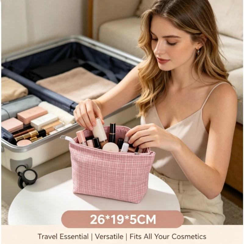 Neceser Grande Estampado Rosas – Organizador Maquillaje Capacidad - imagen 4