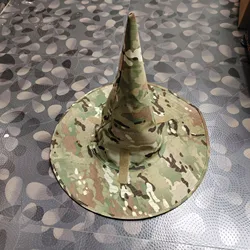Sombrero táctico de caza con ala ancha para disfraz cosplay