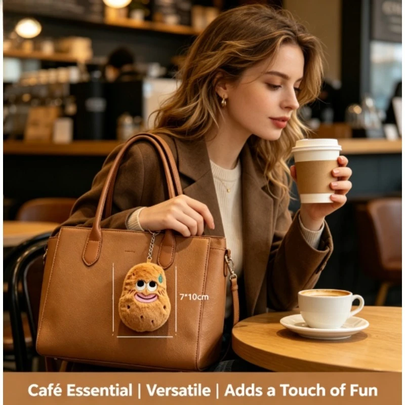 Llavero peluche patata kawaii – Adorno decorativo para mochila - imagen 5
