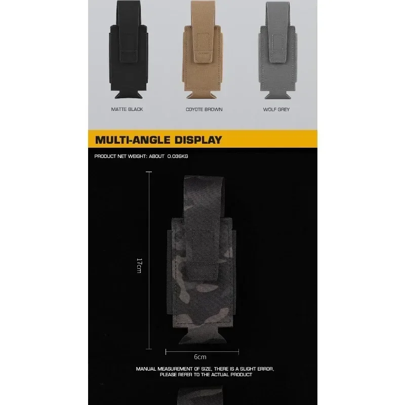 Bolsa táctica MOLLE organizador linterna para uso exterior resistente - imagen 4