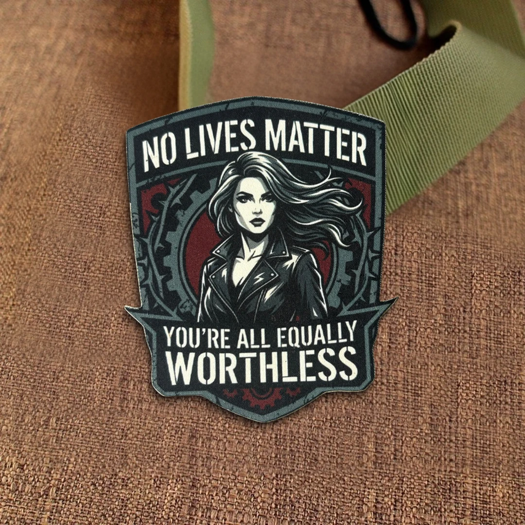 Parche velcro gótico con frase de villano — para chaqueta y mochila - imagen 5